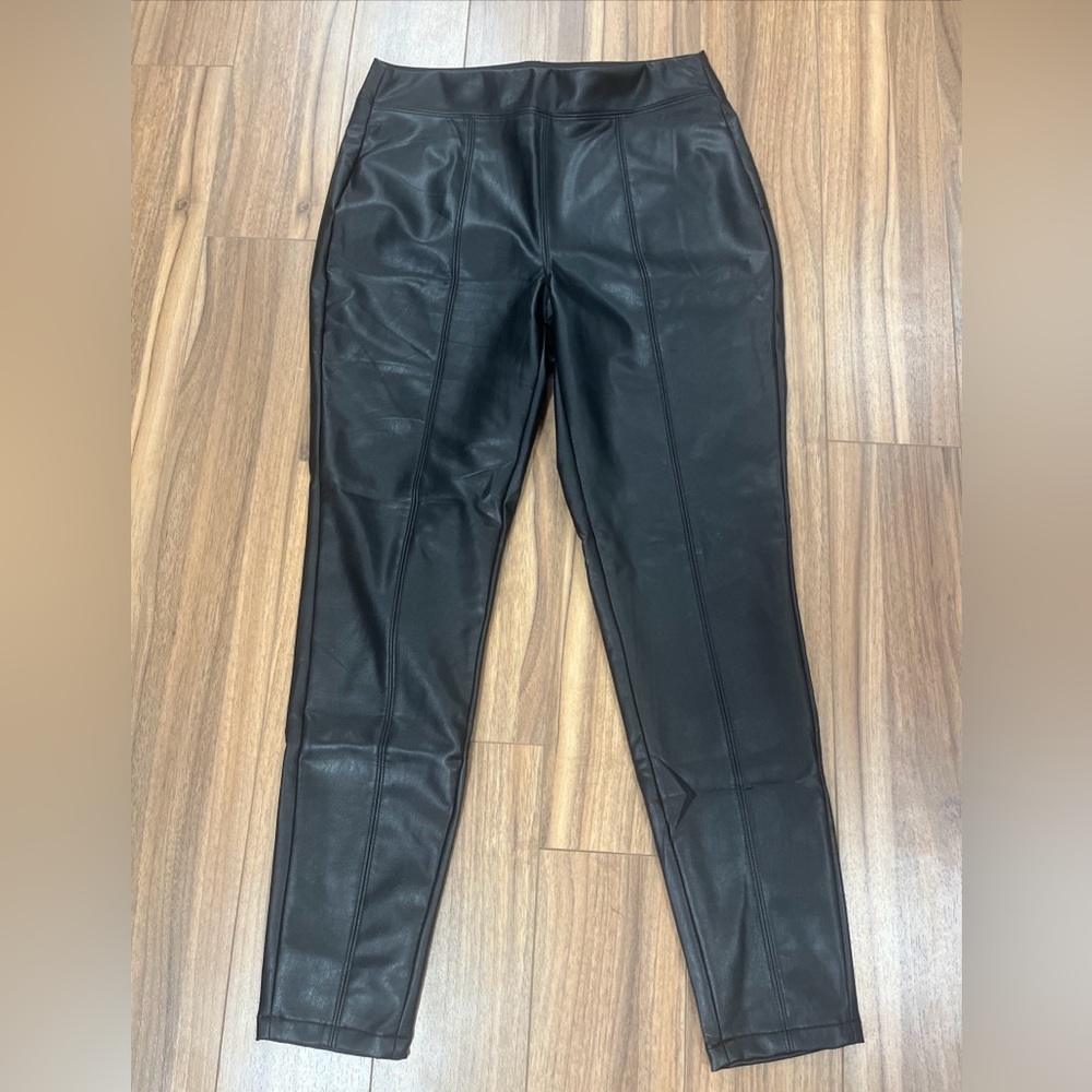 Cavalini Black Faux Leather Pants Size Medium 29” inch Waist
